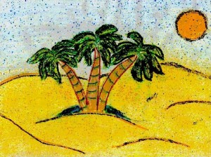 Рисунок на тему три пальмы
