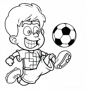 Футболист рисунок детский