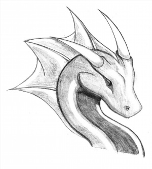 Легкий рисунок дракон