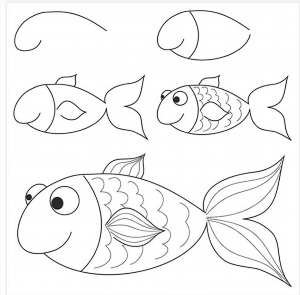 Рыба рисунок простой