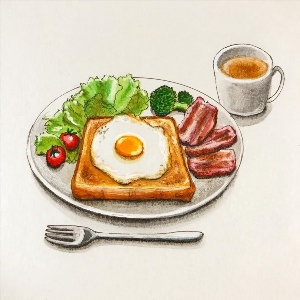 Рисунки завтрак ручкой