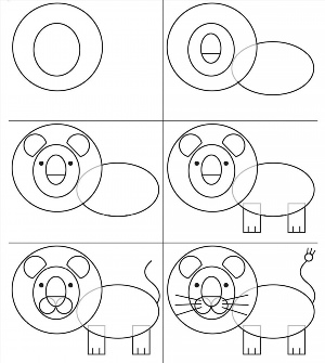 Как нарисовать львенка