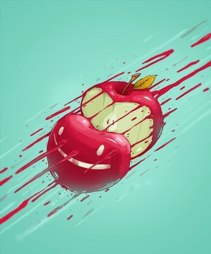 Яблоко арт рисунок