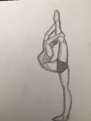Легкий рисунок гимнасток
