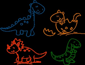 Маленький динозавр рисунок