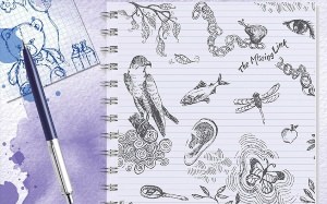 Рисунки ручкой в тетради на полях