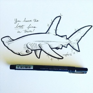 Рисунки для скетчбука акула
