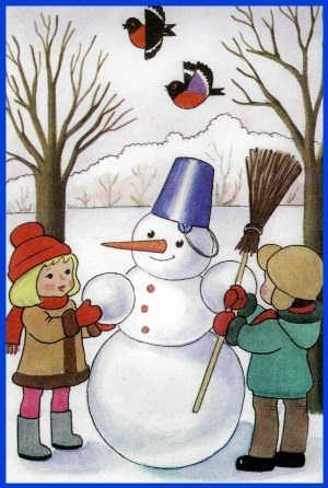Рисунок на тему зима в детский сад