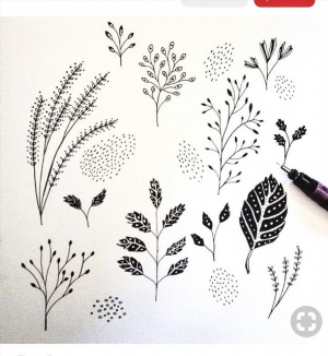 Рисунки трава ручкой