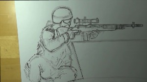 Как нарисовать снайпера