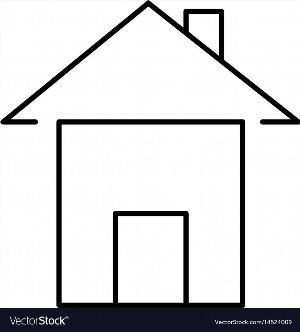 Контурный рисунок домик