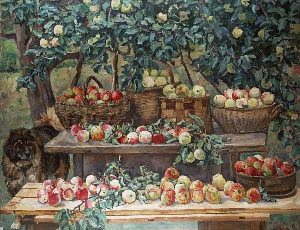 Яблочный спас в живописи великих художников