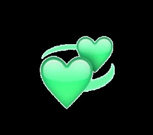 Смайлики зеленое сердце
