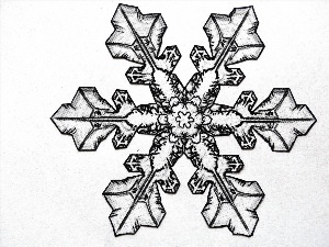 Снежинки рисунок карандашом