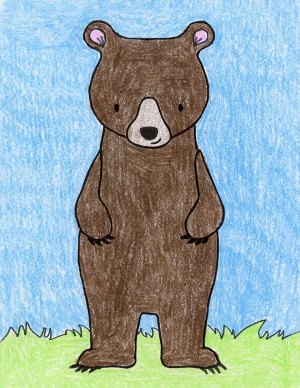 Легкие рисунки медведь
