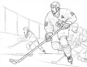 Рисунки карандашом хоккей