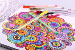 Рисунки разноцветными ручками
