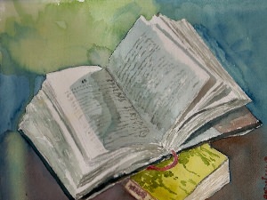 Рисунок красками книги