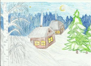 Рисунок на тему зима в забайкалье