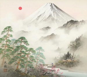 Японская живопись горы