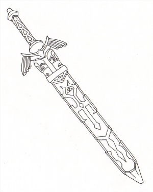 Рисунки меч ручкой