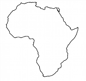 Контурный рисунок африка