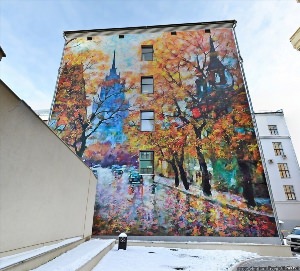 Живопись на стене здания