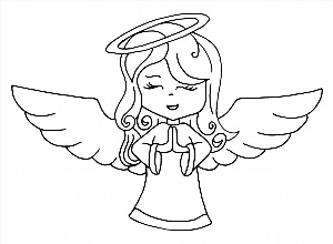 Ангел рисунок простой