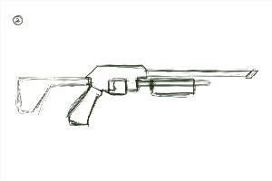 Легкий рисунок оружия