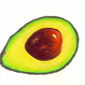 Рисунки легкие авокадо