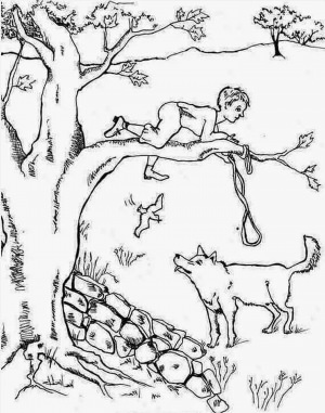 Рисунки раскраски к сказке петя и волк