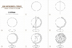 Как нарисовать глобус