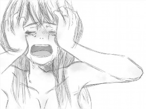 Плач рисунок аниме