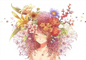 Цветы рисунки аниме