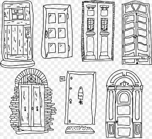 Векторные рисунки двери