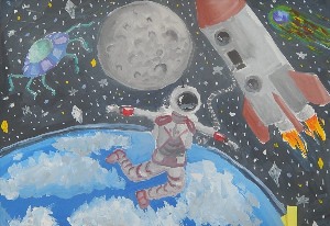 День космонавтики интересные рисунки