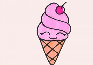 Легкий рисунок мороженое