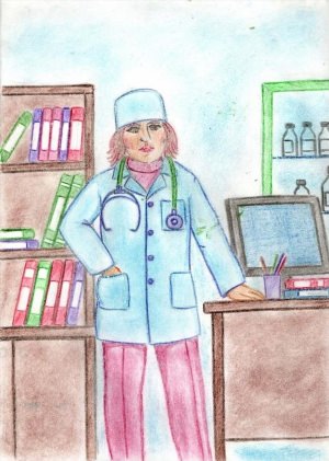 Медсестра детский рисунок