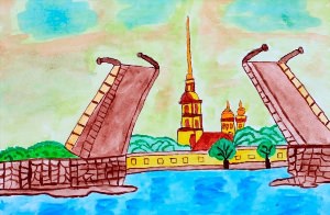 Легкий рисунок санкт петербурга