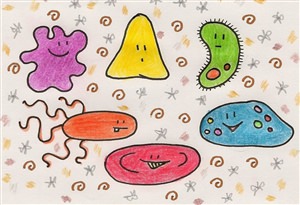 Как нарисовать микробы