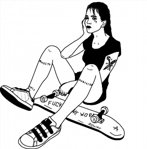 Рисунки скейт маркерами