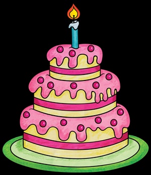 Тортик с днем рождения рисунок