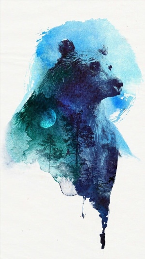 Медведь арт рисунок