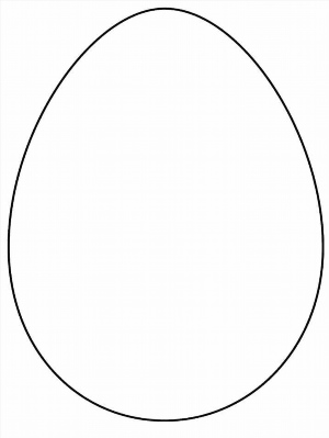 Раскраски пасхальное яйцо без рисунка