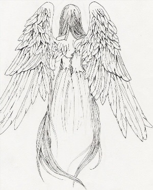 Рисунки карандашом крылья ангела