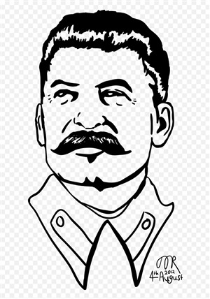 Сталин контурный рисунок