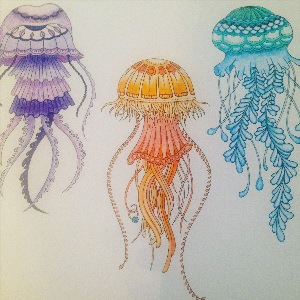 Маленькая медуза рисунок