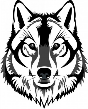 Волк векторный рисунок