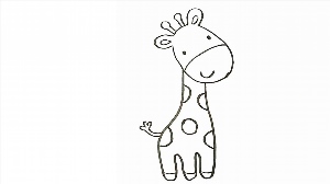 Легкий рисунок жираф