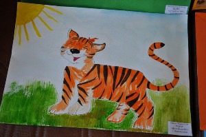 Рисунок тигра на день тигра